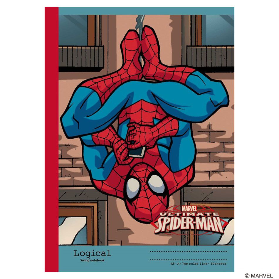 (まとめ買い)ナカバヤシ スイング・ロジカルノート A5 スパイダーマン アメコミシリーズ A罫 30枚 ライトブルー ノS-129A-LB 〔10冊セット〕 ...