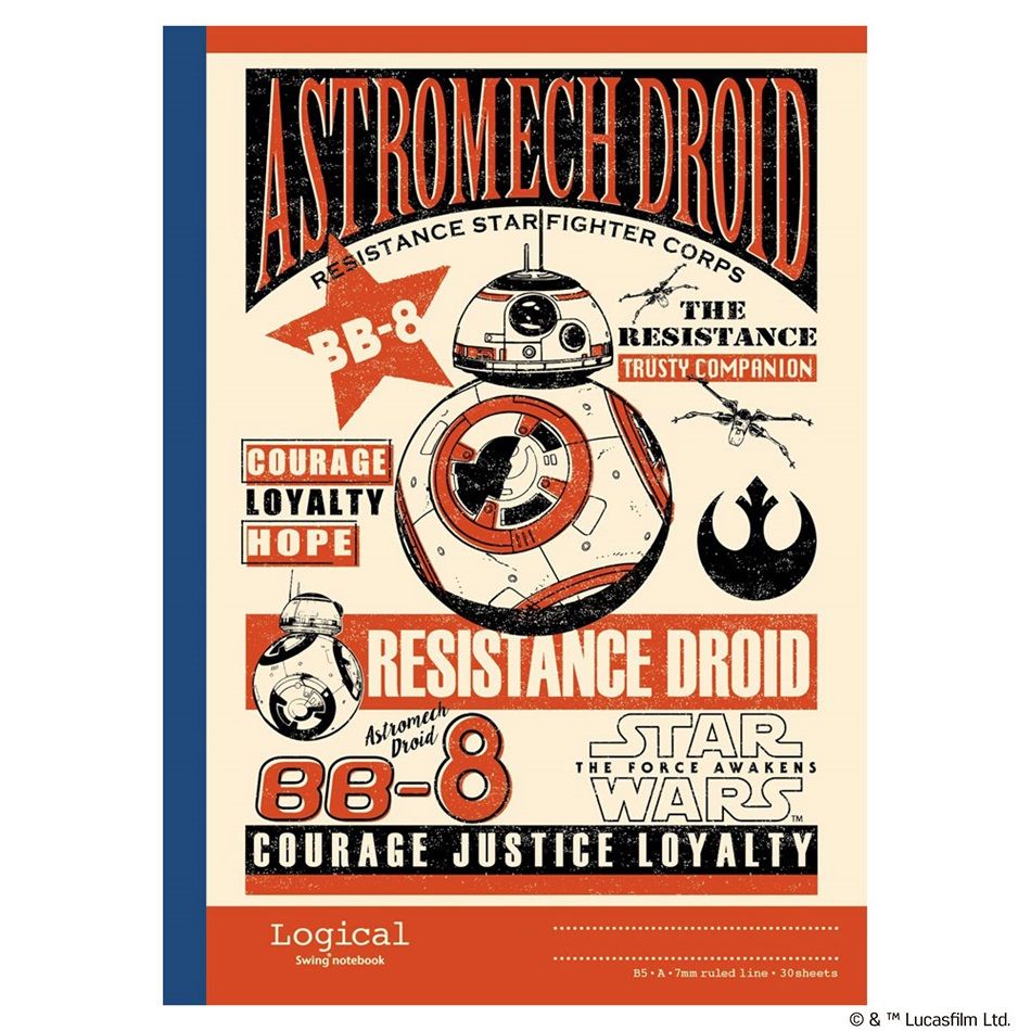 (まとめ買い)ナカバヤシ スイング・ロジカルノート B5 スターウォーズ ビンテージシリーズ A罫 30枚 2 ノS-130A-2 〔10冊セット〕 【北海道・...