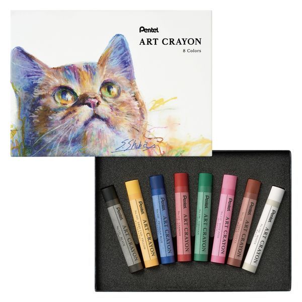 ぺんてる アートクレヨン 8色セット 大人のクレヨン 混色 重色 PTAC-8 【北海道・沖縄・離島配送不可】