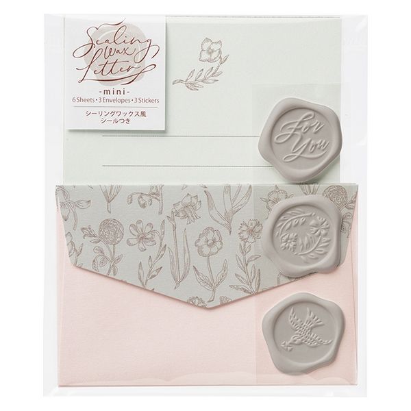 (まとめ買い)マルアイ シーリング ミニレターセット フラワー レ-SW106 〔×5〕 【北海道・沖縄・離島配送不可】
