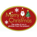 (まとめ買い)ササガワ アドテープ ギフトシール Merry Xmas メリークリスマス 高さ25mm×幅36mm 500片 21-89 〔×3〕 【北海道・沖...