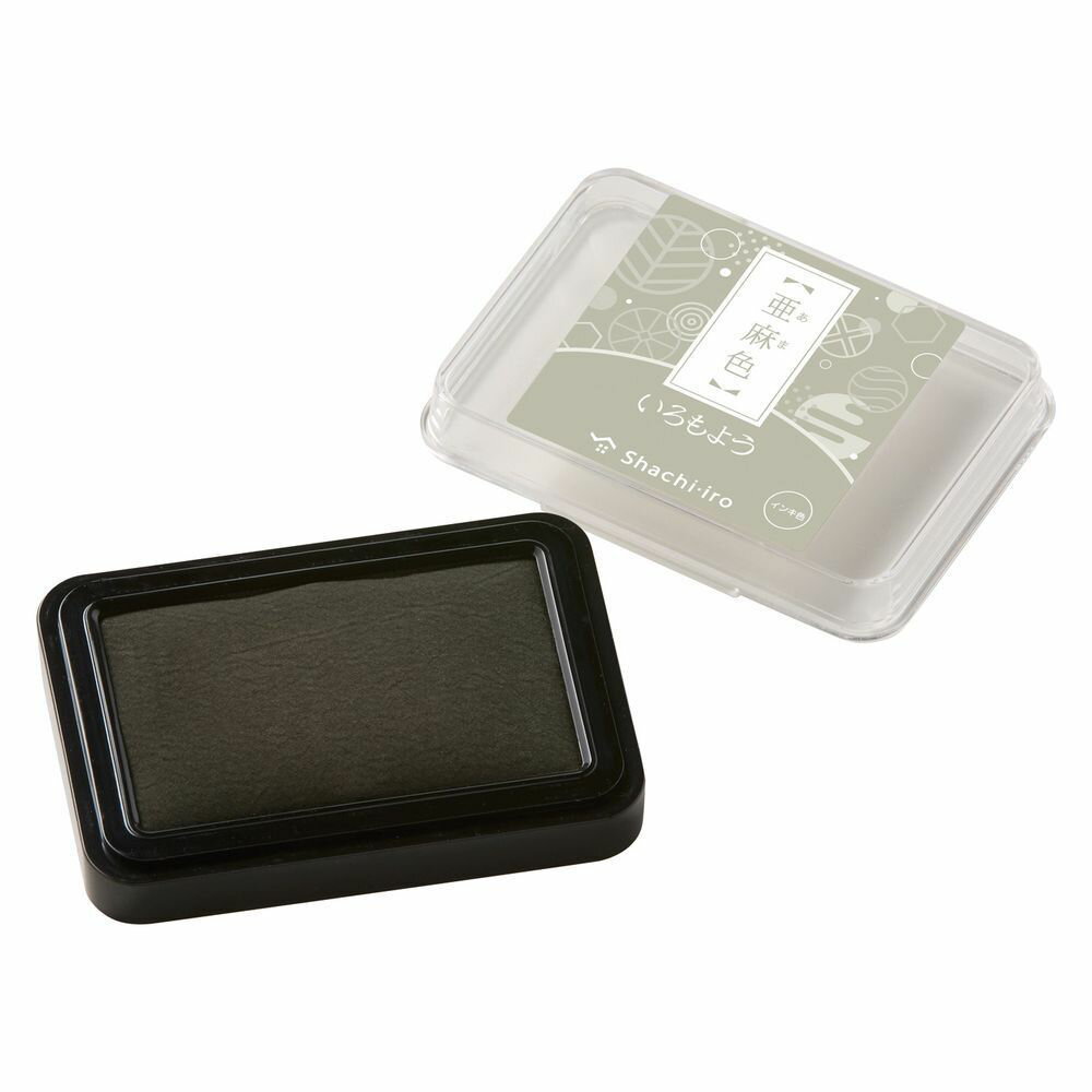 （まとめ買い）シヤチハタ スタンプパッド いろもよう 亜麻色(あまいろ) HAC-1-PGR 〔5個セット〕 【北海道・沖縄・離島配送不可】