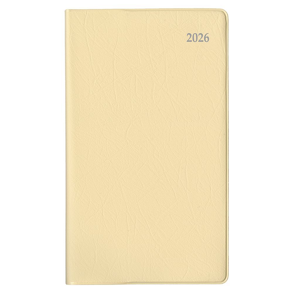 （まとめ買い）ダイゴー 手帳 2025年9月始まり アポイント 薄型ダイアリー 1ヶ月ブロック 手帳サイズ アイボリー E2323 〔3冊セット〕 【北海道・沖縄・離島配送不可】