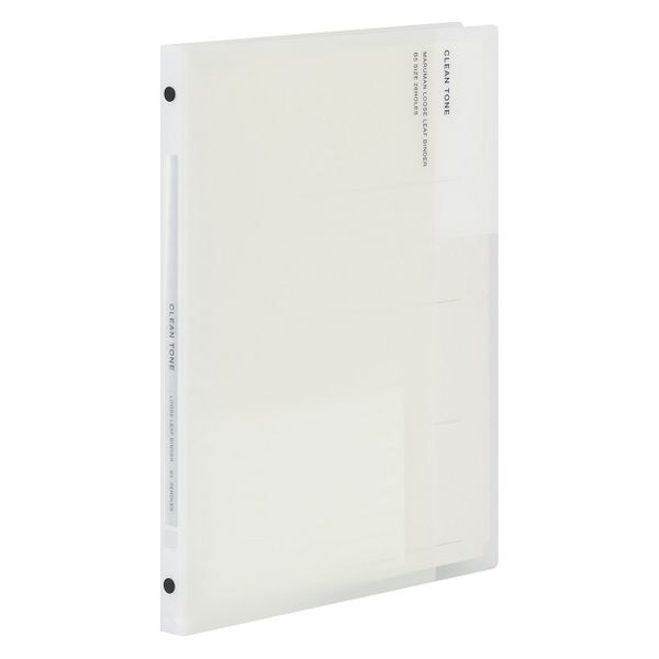 （まとめ買い）マルマン バインダー クリーントーン スリムタイプ B5 26穴 ホワイト F019-06 〔4冊セッ..