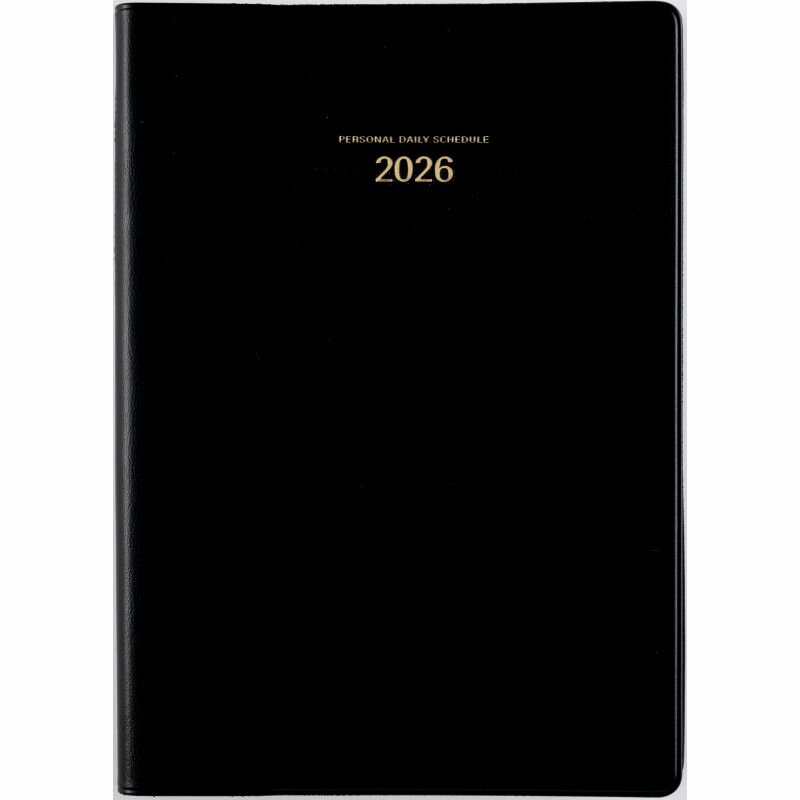 【メール便発送】高橋書店 2026年 手帳 No.62 ウィークメモ付きダイアリー A5判 デイリー1頁2日＆月間ブロック式 黒