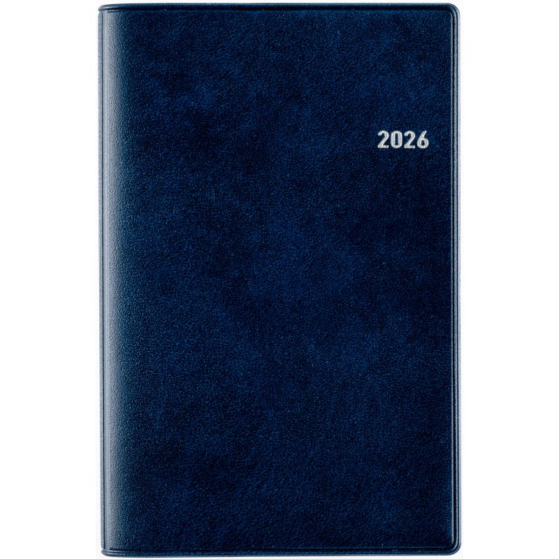 【メール便発送】高橋書店 2026年 手帳 No.142 ビジネス手帳 小型版 2 手帳判 週間レフト式＆月間横罫式 紺