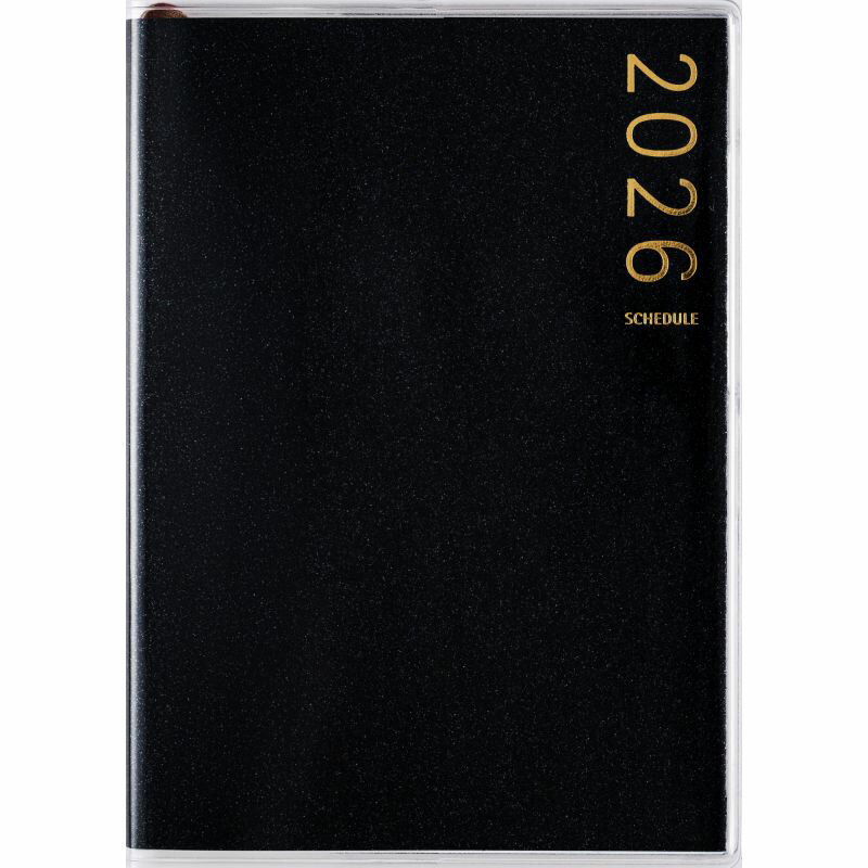 【メール便発送】高橋書店 2026年 手帳 No.195 T’pure (ティーズピュア) 1 B7判 週間レフト式＆月間ブロック式 ブラック