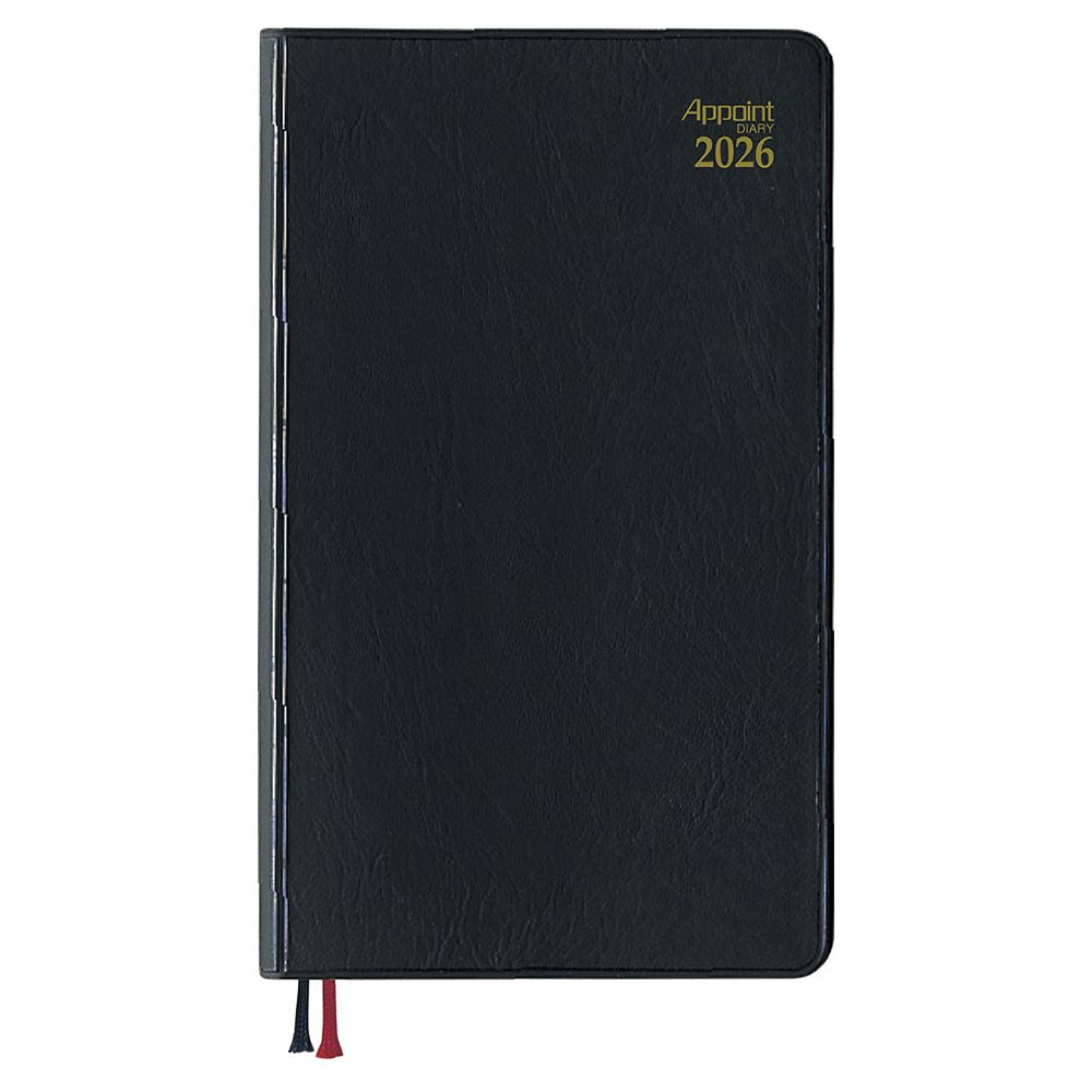 【メール便発送】ダイゴー 手帳 2026年 アポイント 見開き1週間 手帳（ミニ）サイズ ブラック E1007
