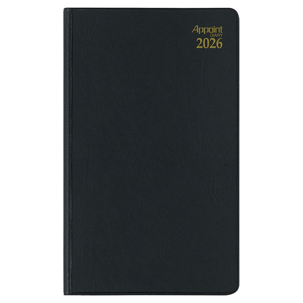 【メール便発送】ダイゴー 手帳 2026年 アポイント 1ヶ月ブロック 薄型 手帳サイズ ブラック E1349