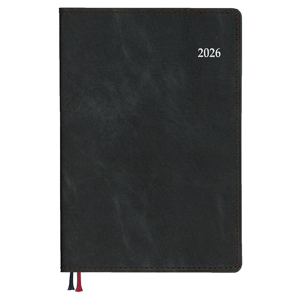 【メール便発送】ダイゴー 手帳 2026年 アポイント 1週間 手帳サイズ ブラック E8439