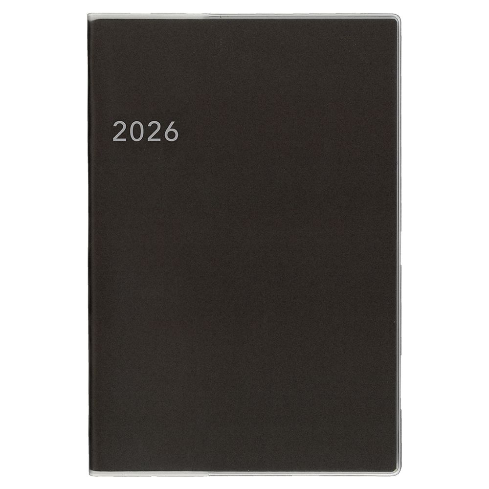 【メール便発送】ダイゴー 手帳 2026年 アポイントステーショナリー 1ヶ月ブロック 薄型 A5対応 グレー カバー付 E8151