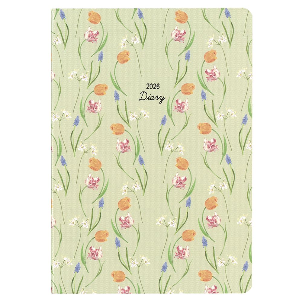 【メール便発送】ダイゴー 手帳 2026年 ミル MILL マンスリー 1ヶ月ブロック FLEURS B6 グリーン E7755