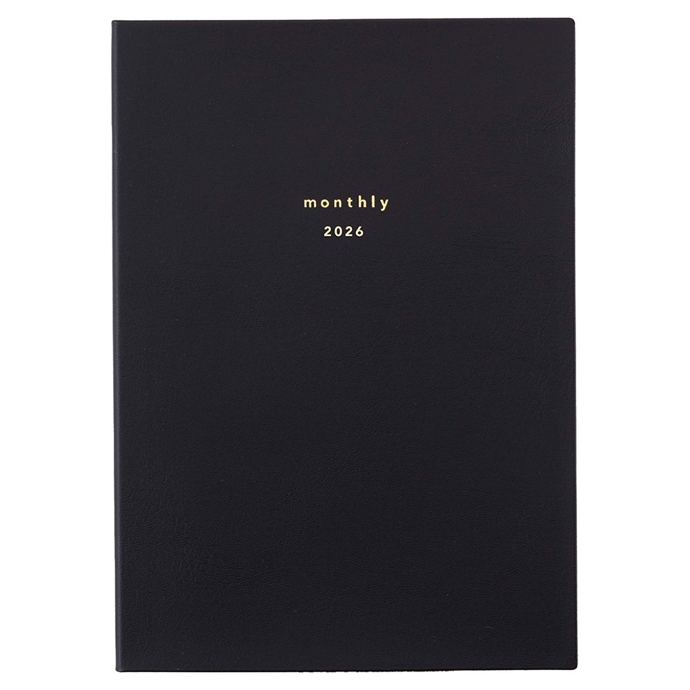 【メール便発送】ダイゴー 手帳 2026年 isshoni. 仕事まとめ マンスリー B6 ブラック E8746