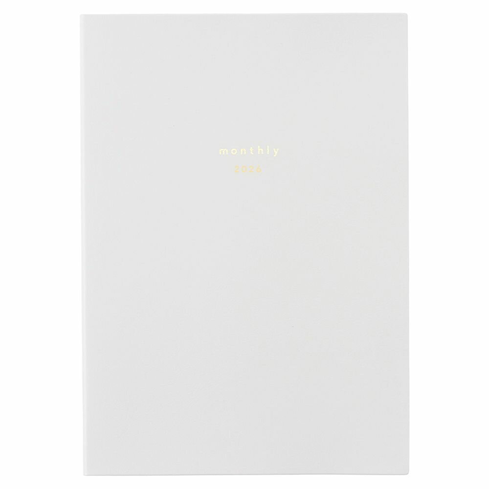 【メール便発送】ダイゴー 手帳 2026年 isshoni. 仕事まとめ マンスリー A5 ホワイト E8748