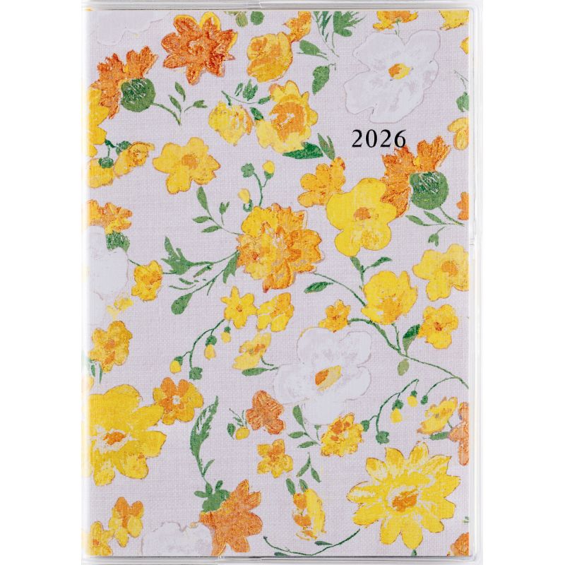 【メール便発送】高橋書店 2026年 手帳 No.281 ラフィーネ1 A6判 月間ブロック式 花柄