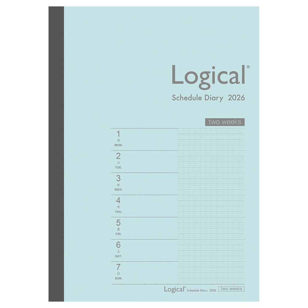 【メール便発送】ナカバヤシ 手帳 2026年 ロジカルダイアリー 見開き2週間B A5 ブルー NS-A504-26BB