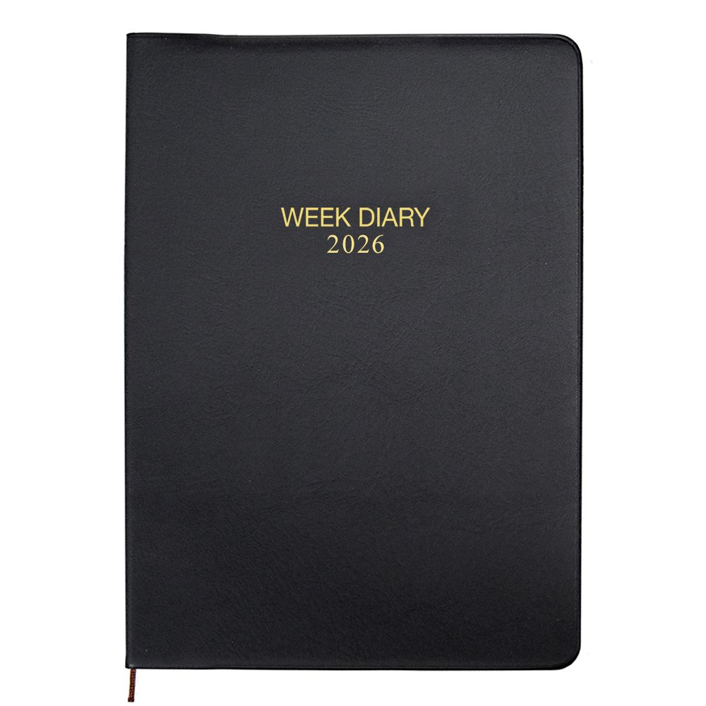 【メール便発送】コレクト 手帳 2026年 ウィークダイアリー 見開き1週間レフト式 A5 糸かがりとじ 差込..