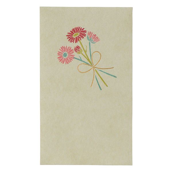 （まとめ買い）マルアイ お花のぽち袋 ガーベラ 花言葉「希望」「常に前進」 3枚入 ノ-ハナ300G 〔×10..