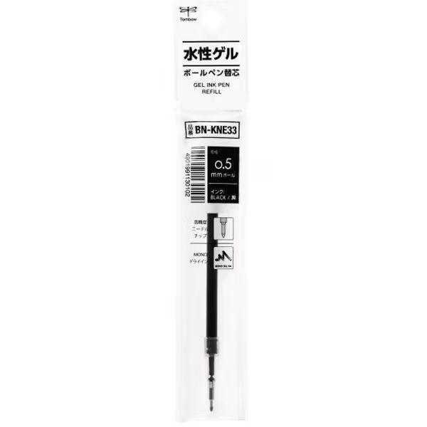 メール便発送商品（送料込み）※こちらの商品はメール便にて「ポスト投函」でのお届けになります。※代金引換はご利用いただけません。※お届け日時のご指定はできません。※宅配便送料別の商品と同梱の場合、宅配便の送料となります。※通常、出荷後1〜4日程度でのお届けとなります。※荷物問合せ番号よりお荷物の追跡が可能です。【商品説明】○モノグラフライトゲル用の替芯です。速乾性に優れた独自の“モノドライインク”を搭載。ニードルチップとの相乗効果で滑らかで均一な書き心地を実現しました。・モノドライインク-すぐに乾いて美細に書ける-トンボ鉛筆独自の水性ゲルインク“モノドライインク”は、筆記角度や筆記速度によらず滑らかに均一な線を書くことができます。また速乾性に優れにじみにくいため、ノートがきれいに仕上がります。・高精度ニードルチップ-視界が広く精密に書ける-全長5.2mmのロングニードルチップにより、広い視界を確保。手帳等の限られたスペースでも精密に筆記が可能です。【詳細】●製品寸法：最大幅6×全長112mm/2g●インク色：黒●芯径：0.5mm●インクの種類 ：ゲル●インクカラー：黒