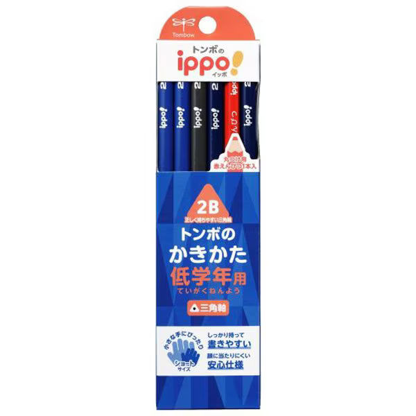 メール便発送商品（送料込み）※こちらの商品はメール便にて「ポスト投函」でのお届けになります。※代金引換はご利用いただけません。※お届け日時のご指定はできません。※宅配便送料別の商品と同梱の場合、宅配便の送料となります。※通常、出荷後1〜4日程度でのお届けとなります。※荷物問合せ番号よりお荷物の追跡が可能です。【商品説明】お子さまの手に合わせた ちょっと短めの鉛筆!「新品の鉛筆は長くて書きにくそう」「顔に当たりそうで心配」、、そんな声にお応えしました！通常より約14mm短く、低学年のお子様の手にピッタリサイズの鉛筆です。一辺が広く持ちやすい三角軸はしっかり握れるので、鉛筆を持ち始めのお子様に適した形状です。鉛筆の木口の角を丸く加工し、安全性に配慮しています。【詳細】・硬度：2B・セット内容：12本入り（かきかた鉛筆・三角軸 11本、丸付け用赤鉛筆・六角軸 1本）・軸形：三角軸・通常の長さより約14mm短い、約161mmの鉛筆