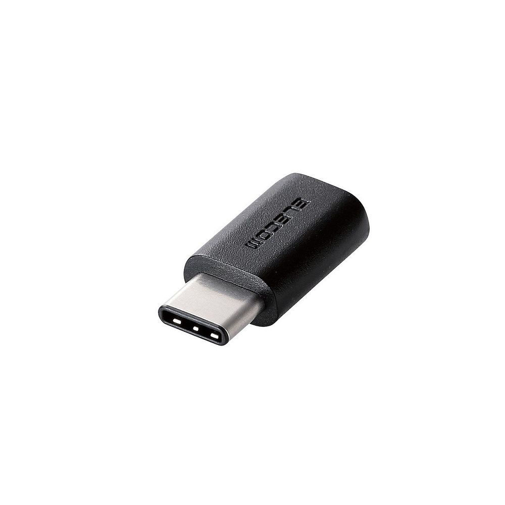 【メール便発送】エレコム USB2.0変換アダプタ typeC-microB メス ブラック TB-MBFCMADBK【代引不可】