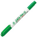 (まとめ)ゼブラ チェックペン アルファ 水性マーカー 緑 WYT20-G 〔まとめ買い10本セット〕【北海道・沖縄・離島配送不可】