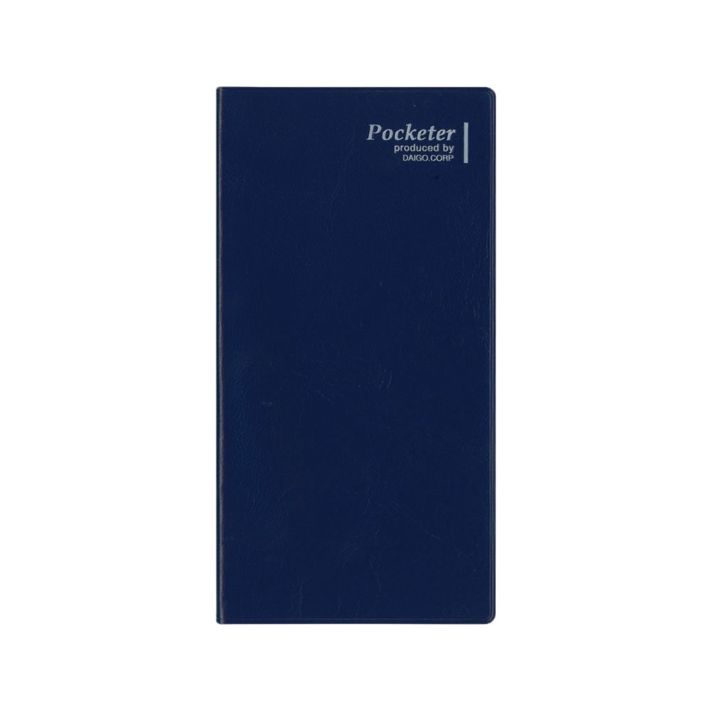 （まとめ買い）ダイゴー 薄型手帳 ポケッター 大 紺 A1223 〔5冊セット〕【北海道・沖縄・離島配送不可】