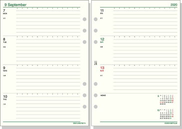 【メール便発送】レイメイ藤井 ダヴィンチ 手帳用リフィル 2020年 A5サイズ 週間-2 見開き両面1週間 DAR2002 【代引不可】