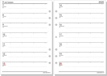 【メール便発送】レイメイ藤井 キーワード 手帳用リフィル 2020年 A5サイズ 週間-3 見開き両面2週間 WAR2053 【代引不可】