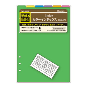 【メール便発送】レイメイ藤井 ダヴィンチ リフィル A5 カラーインデックス DAR4603