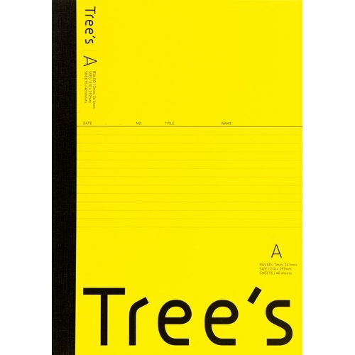 Other - 【メール便発送】キョクトウ ノート Tree's A4 A罫 7mm横罫 40枚 イエロー UTRAA4Y 【代引不可】