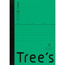 【メール便発送】キョクトウ ノート Tree's A6 B罫 6mm横罫 48枚 グリーン UTRBA6G 【代引不可】