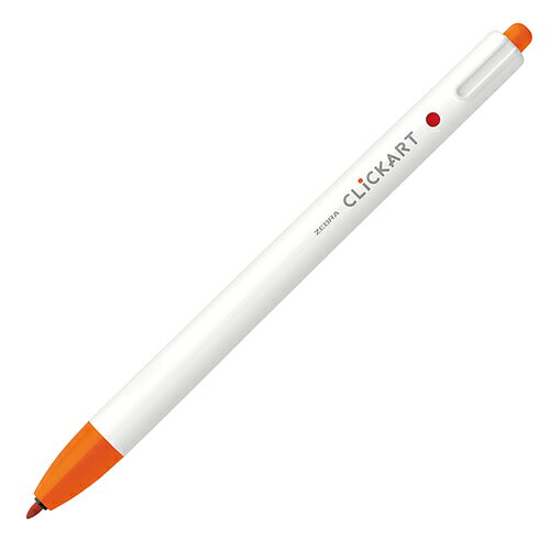 （まとめ買い）ゼブラ ノック式水性カラーペン クリッカート レッドオレンジ WYSS22-ROR 〔10本セット〕【北海道・沖縄・離島配送不可】