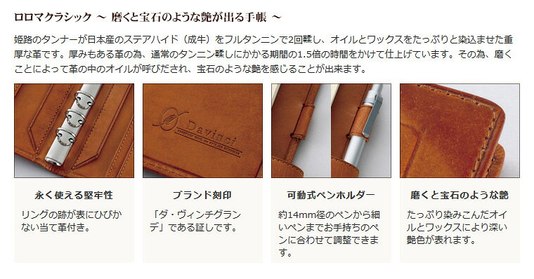 レイメイ藤井 ダヴィンチ グランデ ロロマクラシック システム手帳 mini5サイズ 11...