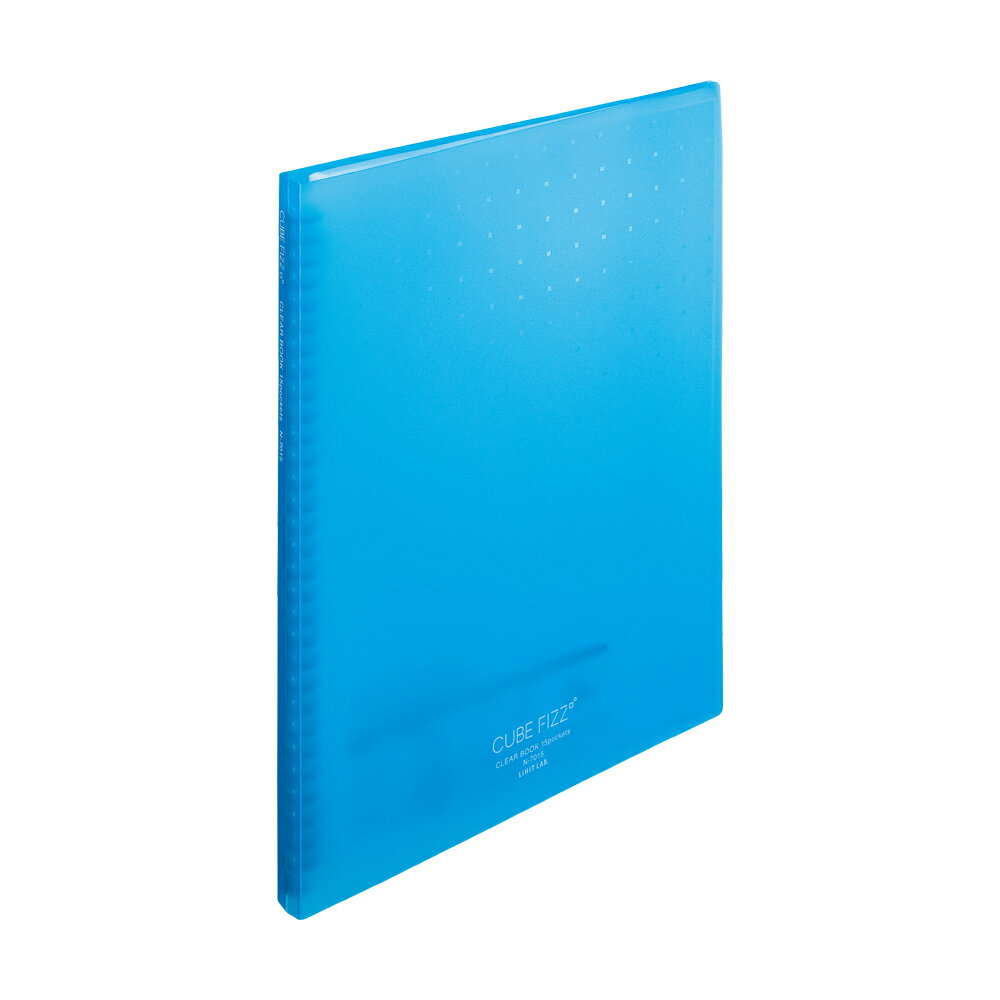 （まとめ買い）リヒトラブ CUBE FIZZ クリヤーブック ポケット交換タイプ A4 ポケット30枚 ブルー N-70..