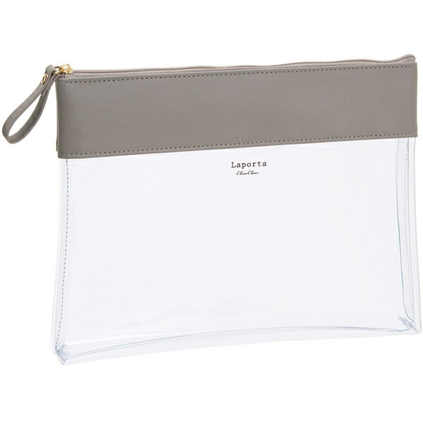 (まとめ買い)セキセイ ラポルタ クリアケース クリアクリア A5サイズ ライトグレー LA-6355-61 〔3個セット〕 【北海道・沖縄・離島配送不可】