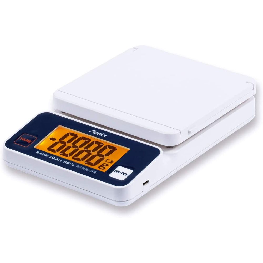 （まとめ買い）アスカ デジタルスケール DS3300U 最大3kg 郵便料金表 USB給電 スタンド機能 DS3300U 〔×3〕 【北海道…