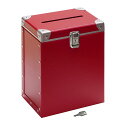 コレクト 投票ボックス パスコ製 投書箱・ご意見箱・入札箱・募金箱・アンケートBOX 赤 M-512-RE 【北海道・沖縄・離島配送不可】