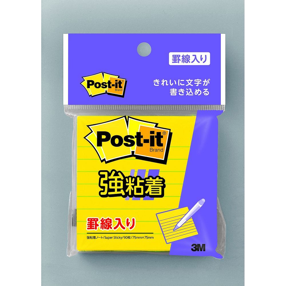 メール便発送商品（送料込み）※こちらの商品はメール便にて「ポスト投函」でのお届けになります。※代金引換はご利用いただけません。※お届け日時のご指定はできません。※宅配便送料別の商品と同梱の場合、宅配便の送料となります。※通常、出荷後1〜4日程度でのお届けとなります。※荷物問合せ番号よりお荷物の追跡が可能です。【商品説明】○オフィスの定番、ポスト・イットR強粘着ふせん/粘着メモ。○粘着力が約2倍の強粘着タイプです。(当社通常粘着製品比)○パソコンや電話、キャビネットなどの樹脂面や垂直面など、今まではがれやすかった場所にもしっかり貼れます。また、繰り返しはったりはがしたりできます。○水分散性粘着剤を使用しています。【詳細】オフィスの定番、ポスト・イット 強粘着ふせん/粘着メモ。粘着力が約2倍の強粘着タイプです。(当社通常粘着製品比)パソコンや電話、キャビネットなどの樹脂面や垂直面など、今まではがれやすかった場所にもしっかり貼れます。また、繰り返しはったりはがしたりできます。水分散性粘着剤を使用しています。【仕様】カラー:ビビットイエローサイズ幅:75 mm、 長さ:75 mm
