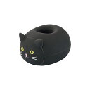 (まとめ買い)リヒトラブ プニラボ 寝ころびペンスタンド クロネコ A-7806-3 〔3個セット〕 【北海道・沖縄・離島配送不可】(3)