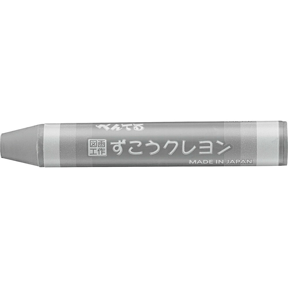 【商品の特長】なめらか、鮮やか、折れにくいクレヨンです。○いろいろな素材に描けますプラスチックやペットボトル、ガラス、ビニール袋、アルミホイル、牛乳パック、食品トレイ、発泡スチロールなど、様々な素材に描くことができます。○フィルム巻だから折れにくい子どもが力を入れて握ってもずれたり折れたりする心配がなく、集中して絵を描くことができます。またクリアラベルにはむき口があり、必要な分だけはがして使えるようになっています。○ゴム掛け箱入りパッケージは開け閉めしやすく、中身がバラけにくい「ゴム掛け箱」です。【仕様】・本体サイズ：W11×D25×H95mm・重さ：9g・直径11mm極太色軸。