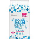 (まとめ買い)アイリスオーヤマ 日本製 除菌ができるウェットティッシュ アルコールタイプ 詰め替え 100枚入 WTT-100A 〔5個セット〕 【北海道・沖縄・離島配送不可】(3)