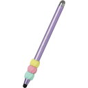 (まとめ買い)ソニック ニコトップタッチペン グリップ付 シフトプラス キャンディカラー バイオレット LS-5866-V 〔5個セット〕 【北海道・沖縄・離島配送不可】
