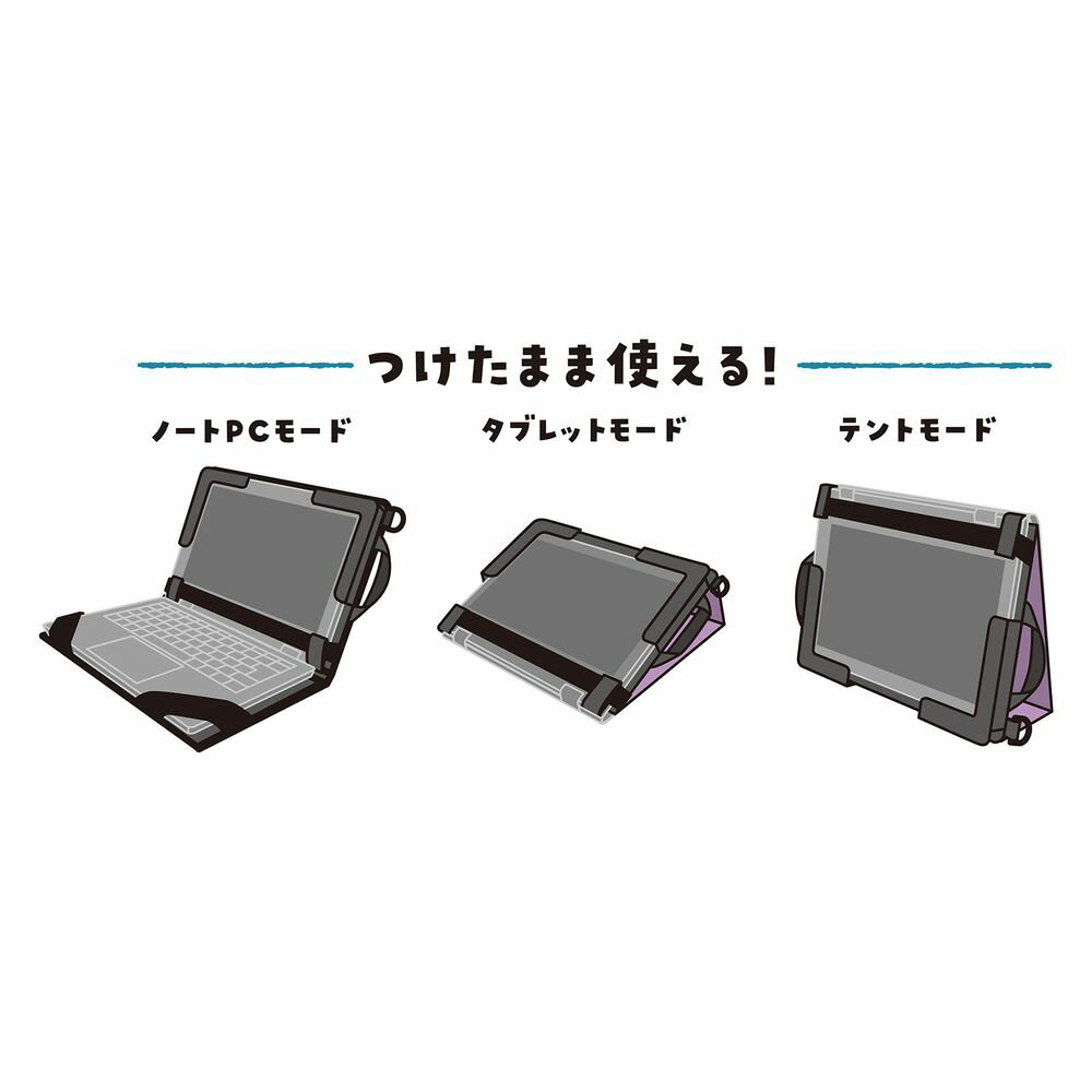 （まとめ買い）クツワ ミラガク ノートPCカバー 11.6インチ対応 ライラック MT019PU 〔3個セット〕 【北海道・沖縄・離島配送不可】 3