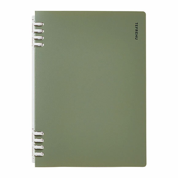 【メール便発送】キングジム リングノート テフレーヌ A5 タテ 緑 CN9854TEミト
