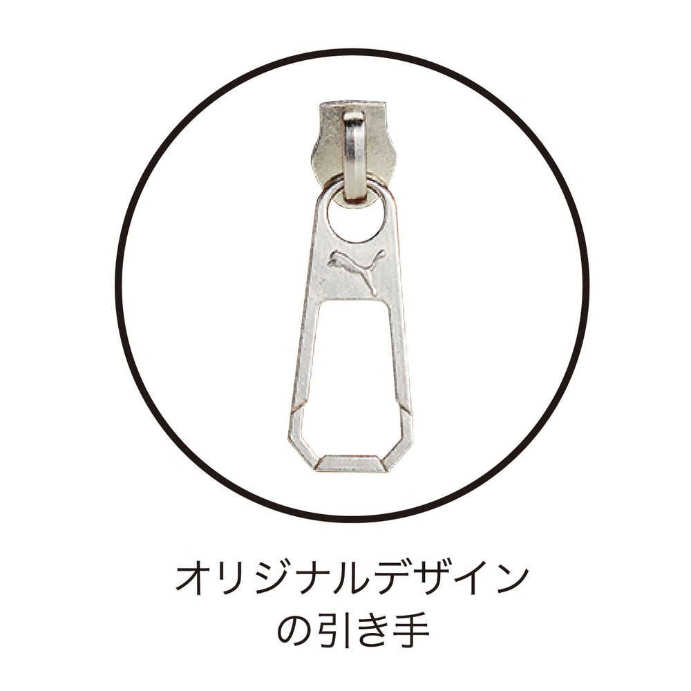 フジックスのクツワ PUMA ラウンドファスナーウォレット ブラック PM384BK 【北海道・沖縄・離島配送不可】｜アングル3