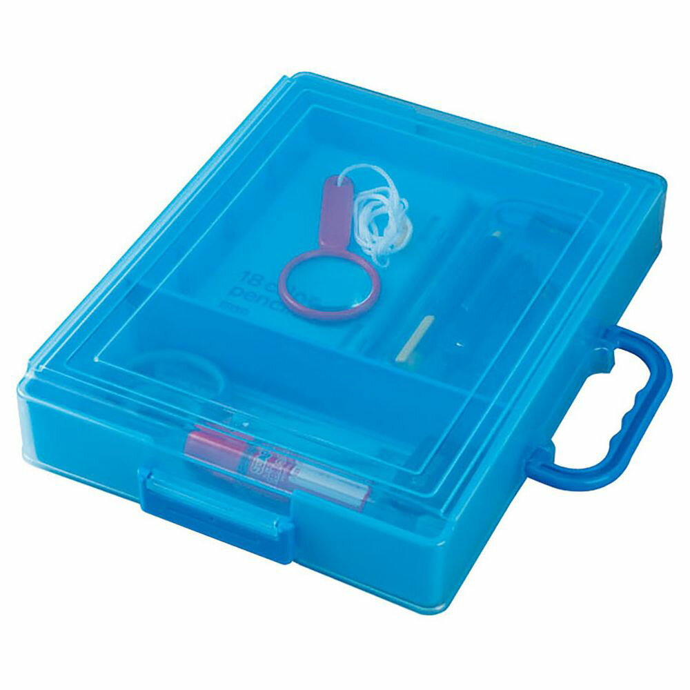 クツワ STAD 中が見やすい!おどうぐばこ お道具箱 ブルー BX018BL 【北海道・沖縄・離島配送不可】