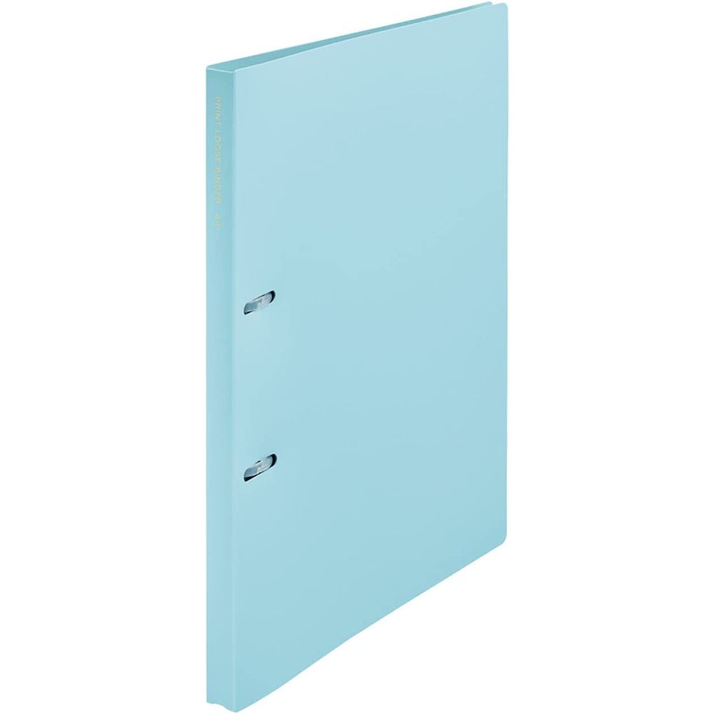 （まとめ買い）リヒトラブ プリントルーズバインダー A4 2穴 ブルー N-3121-8 〔5冊セット〕 【北海道..