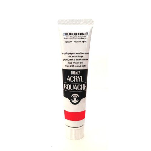 【メール便発送】ターナー色彩 アクリルガッシュA色 20ml #23 AGA20 ローズ 〔1本〕