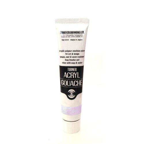 【メール便発送】ターナー色彩 アクリルガッシュB色 20ml #92 AGB20 パールライラック 〔1本〕